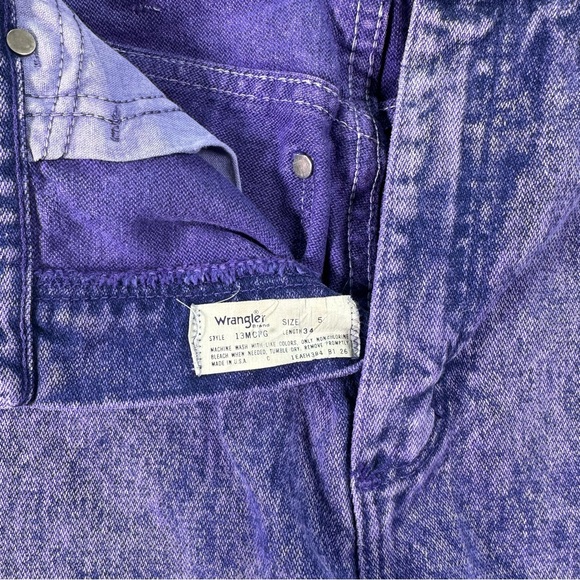 Vintage Wrangler Purple Acid Wash Denim Jean - Picture 7 of 7